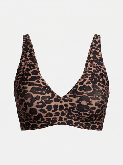 Soft Wireless Jelly Bra with Deep V-Neckline