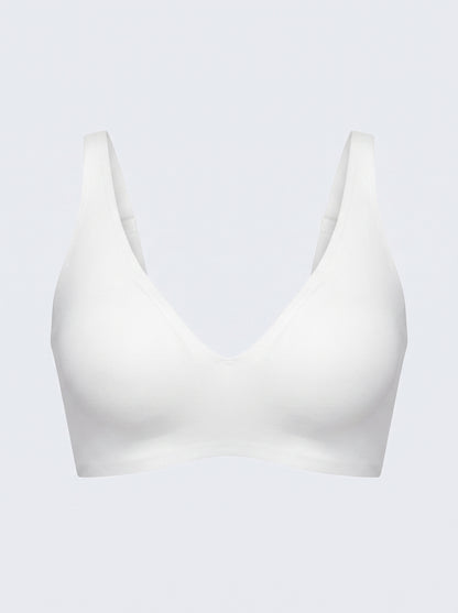 Soft Wireless Jelly Bra with Deep V-Neckline