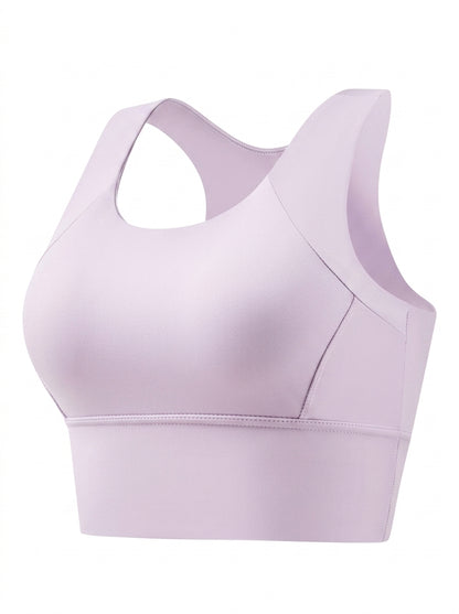Longline Sports Bra with Racerback Design