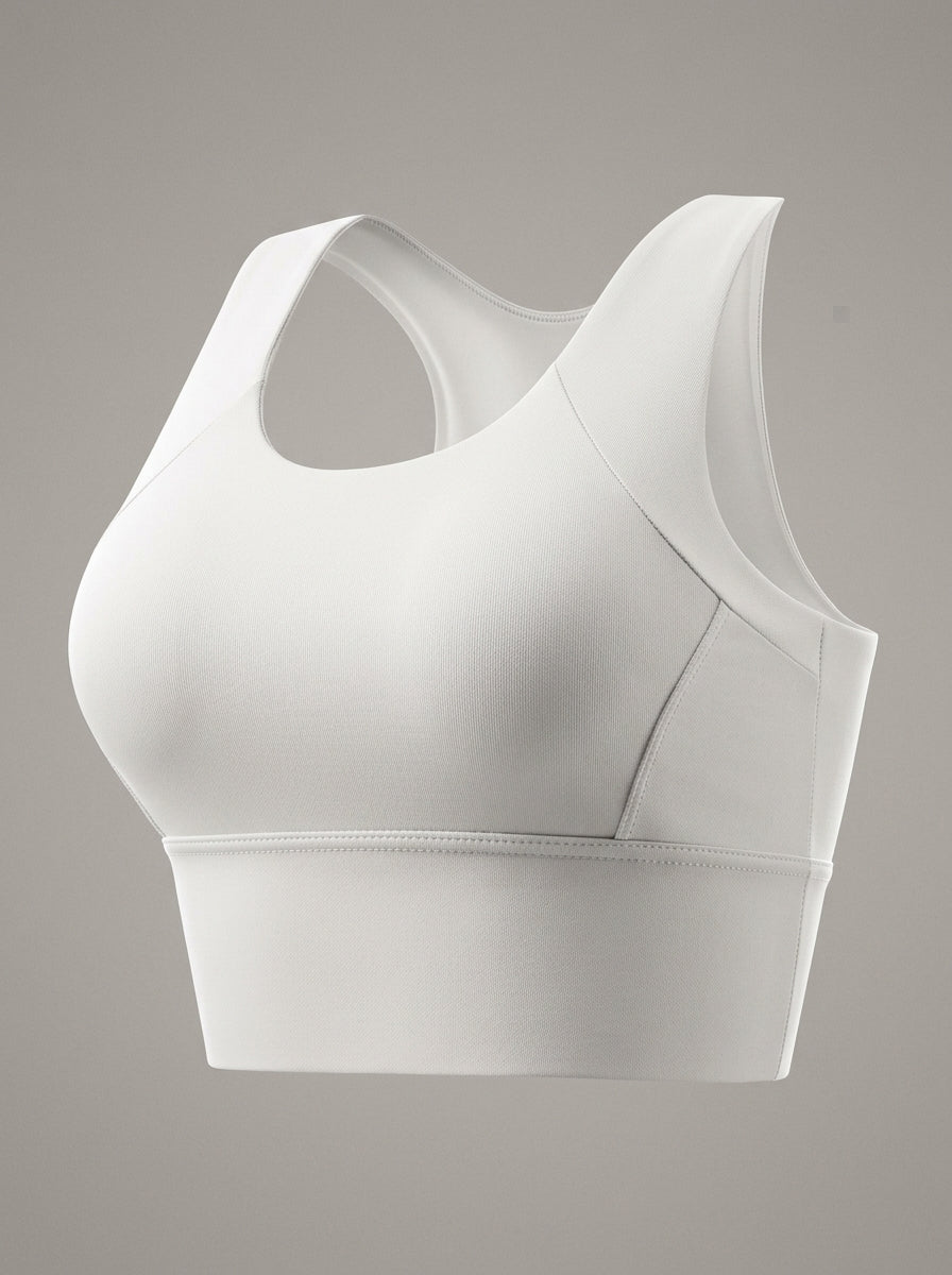 Longline Sports Bra with Racerback Design