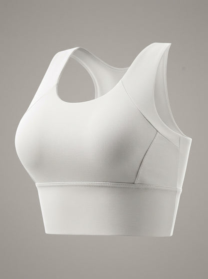 Longline Sports Bra with Racerback Design