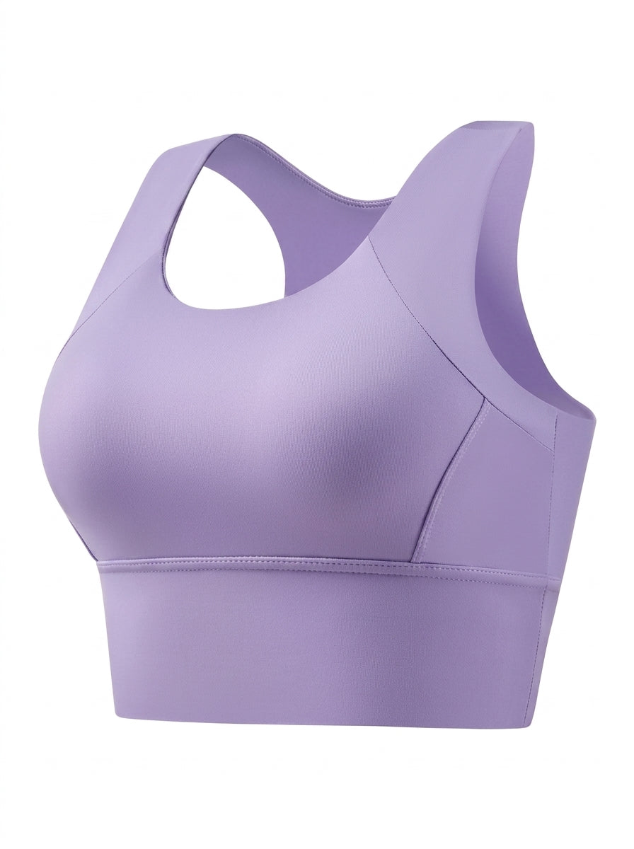 Longline Sports Bra with Racerback Design