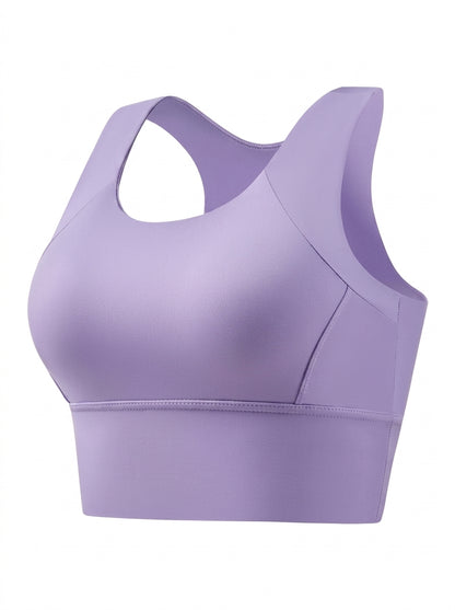 Longline Sports Bra with Racerback Design