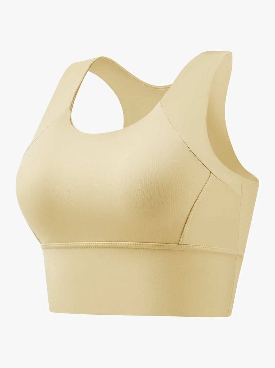 Longline Sports Bra with Racerback Design