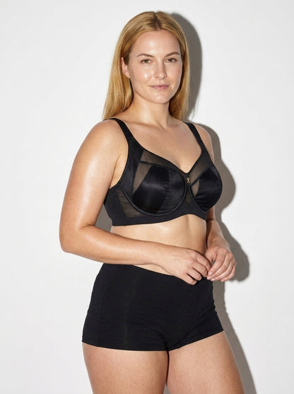 Full Coverage Underwire Bra with Mesh Sides