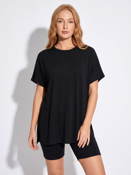 Oversized T-Shirt and Biker Shorts Lounge Set