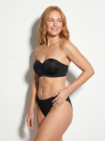 Strapless Bra with Deep Cups and Side Wings