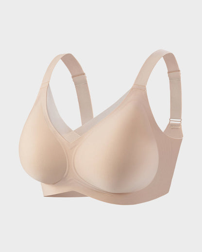 Wireless Bra with Mesh V-Neck Insert & Soft Comfort Fit