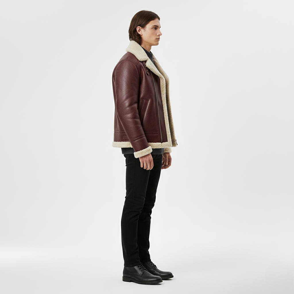 Shearling Lined Leather Jacket