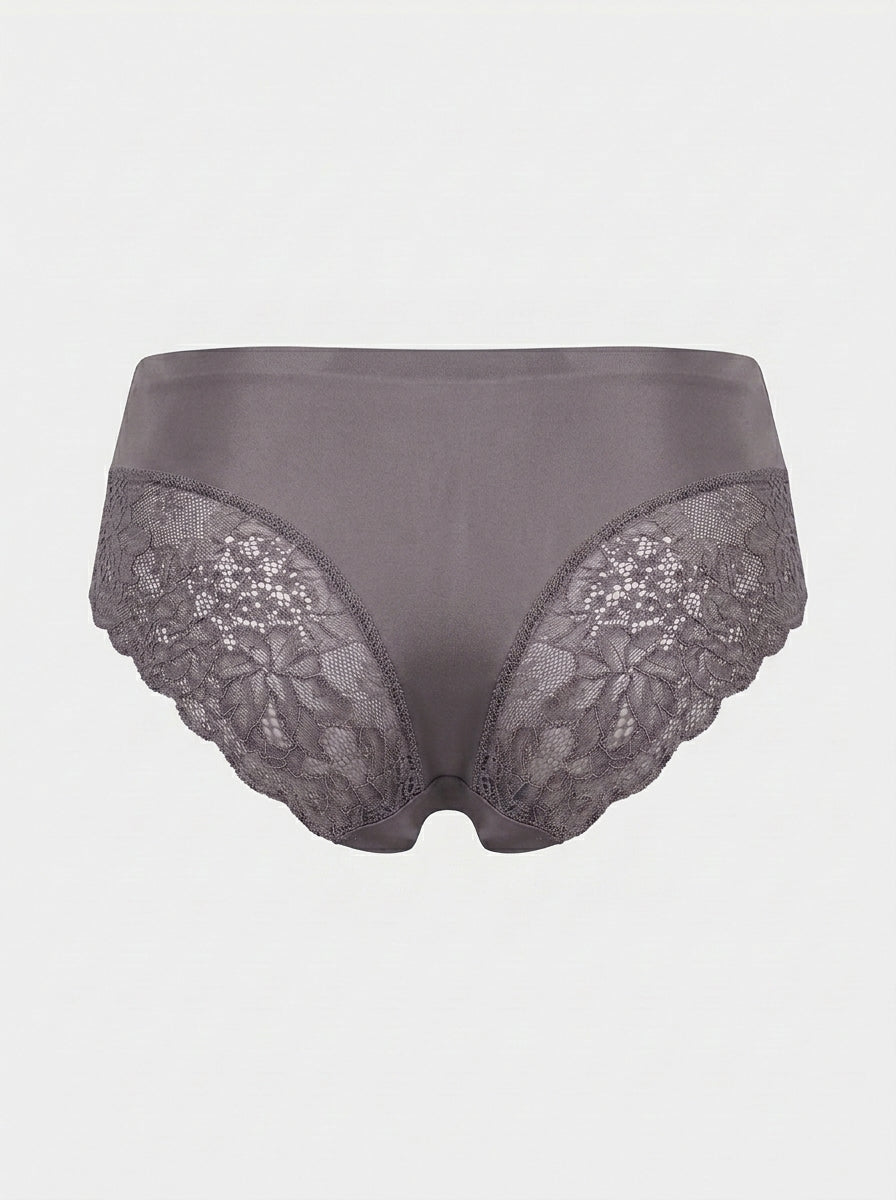 Silky Panties with Lace Side Panels