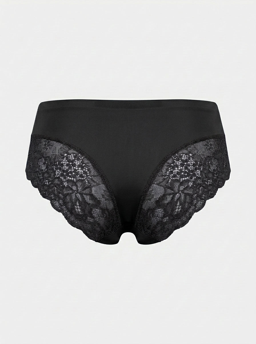 Silky Panties with Lace Side Panels