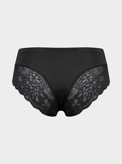Silky Panties with Lace Side Panels