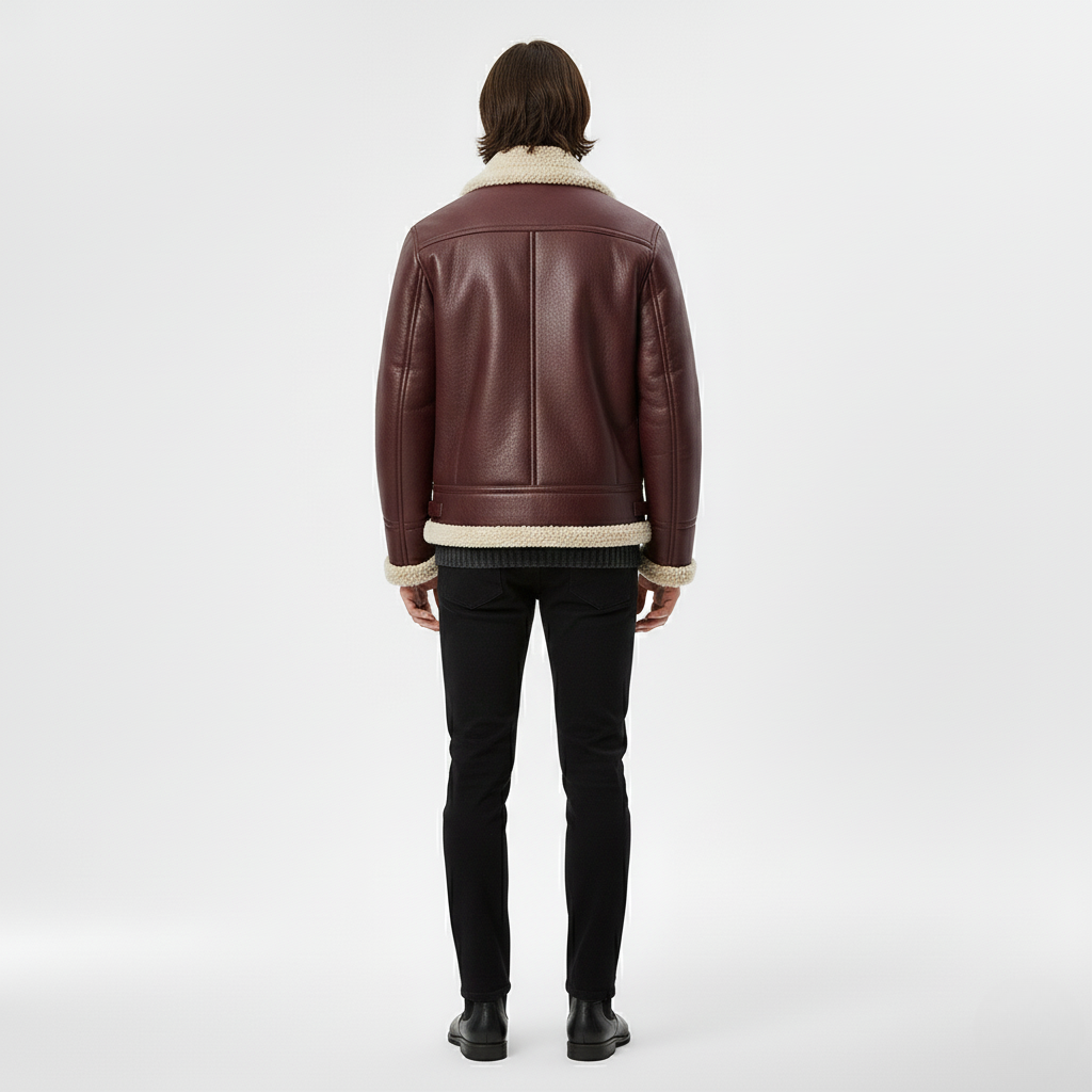 Shearling Lined Leather Jacket