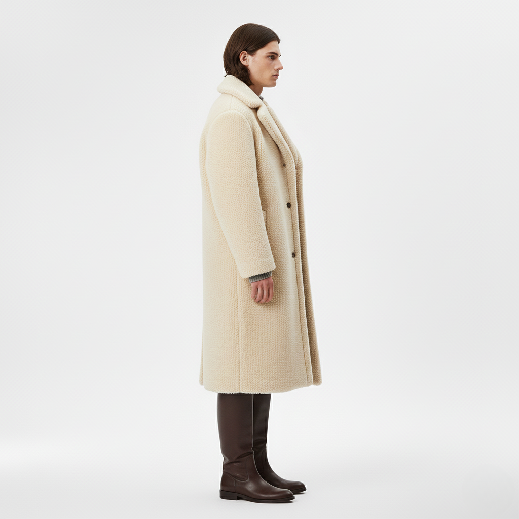 Long Faux Shearling Coat