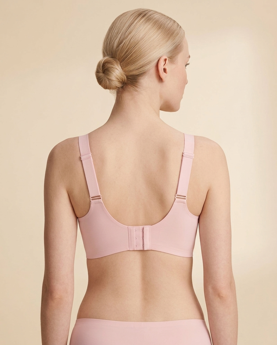 Wireless Bra with Mesh V-Neck Insert & Soft Comfort Fit