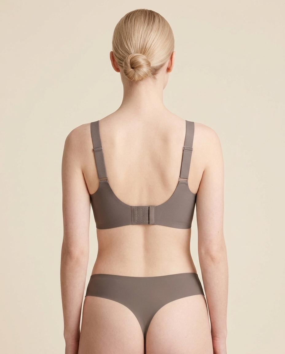 Wireless Bra with Mesh V-Neck Insert & Soft Comfort Fit