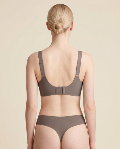 Wireless Bra with Mesh V-Neck Insert & Soft Comfort Fit