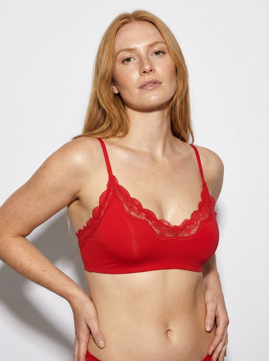 Lace-Trim Wireless Bralette