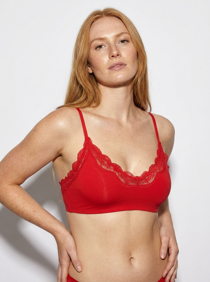Lace-Trim Wireless Bralette