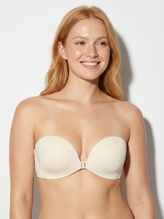 Seamless Push-Up Bra with Front Closure