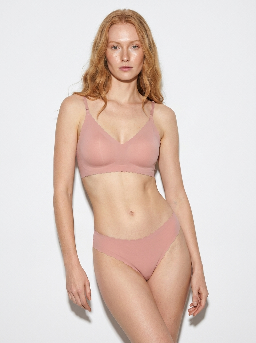 Scalloped Edge Triangle Bralette
