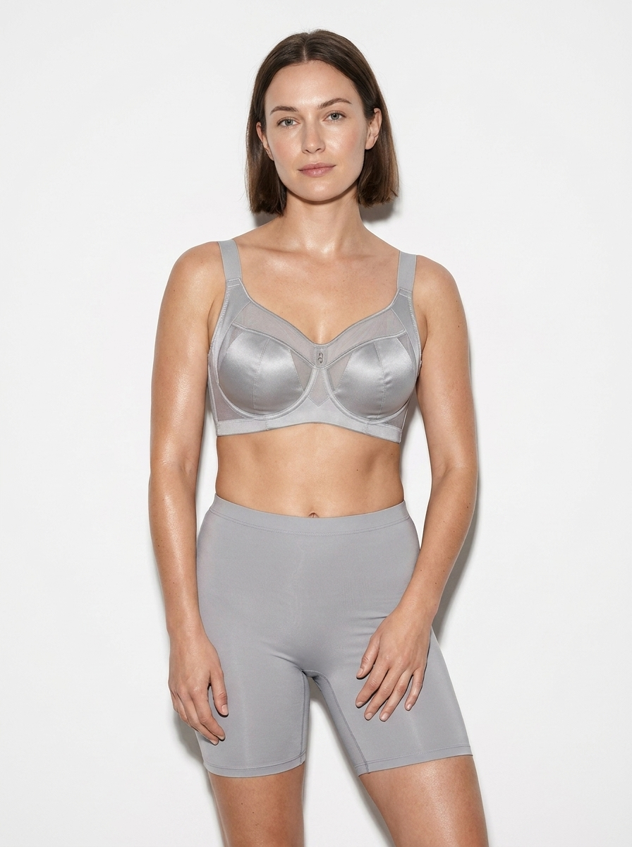 Full Coverage Underwire Bra with Mesh Sides