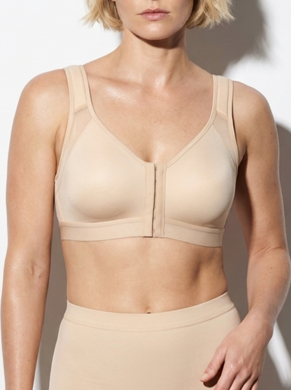 Front-Closure Posture Bra with Wire-Free Cups