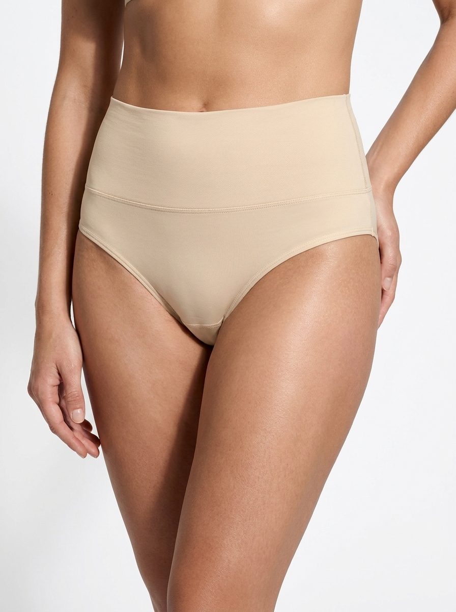 2-Piece Set Seamless High-Waist Thong with Tummy-Shaping