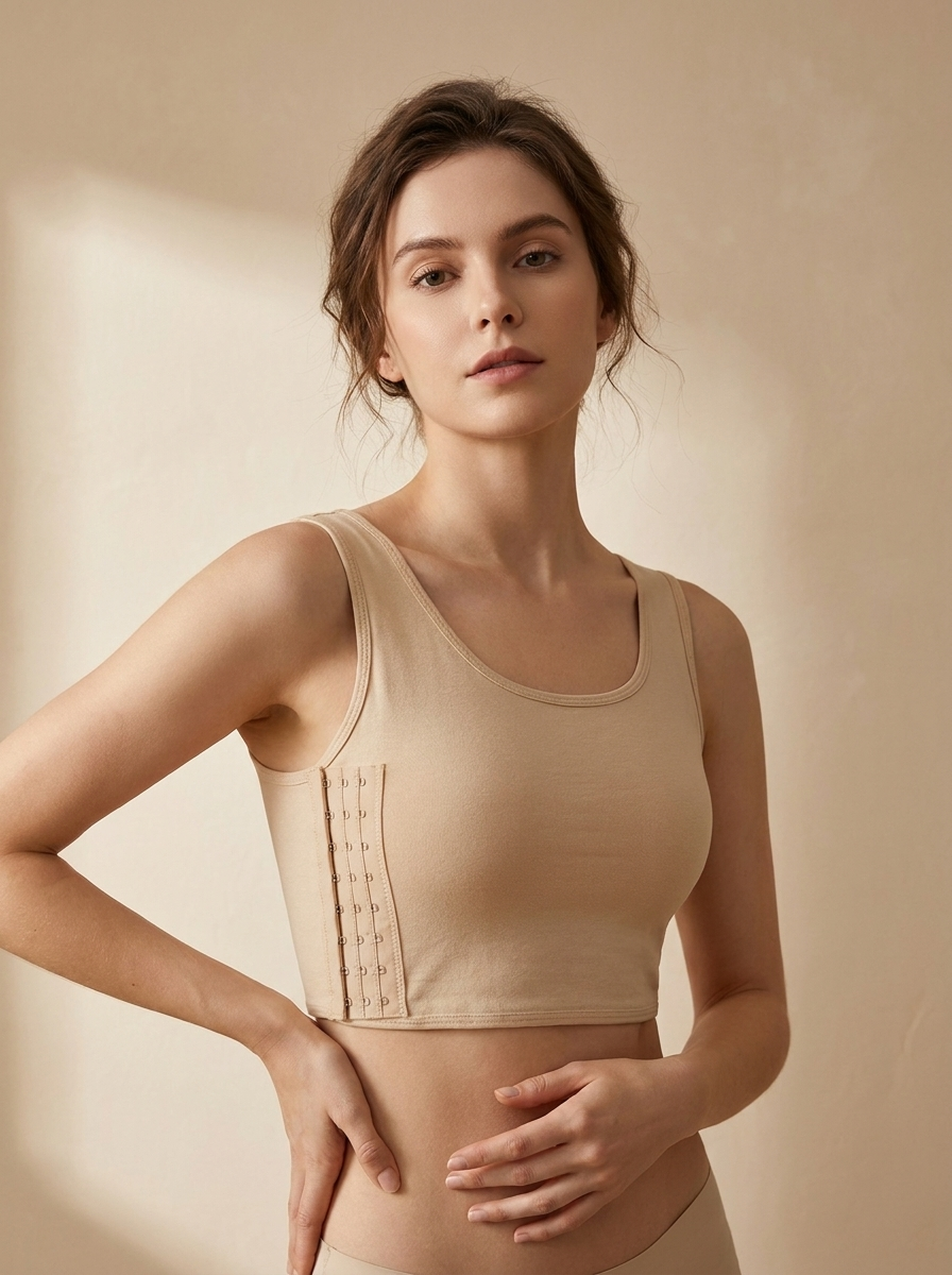 Wire-Free Longline Bralette with Front Hook Closure