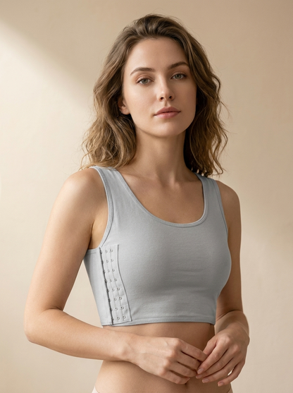 Wire-Free Longline Bralette with Front Hook Closure