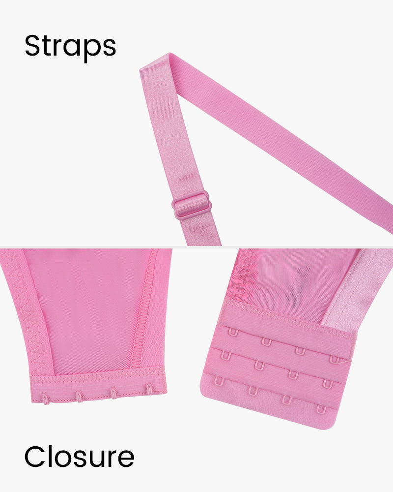 Sheer Underwire Bra | Scalloped Lace Trim | See-Through Mesh Cups