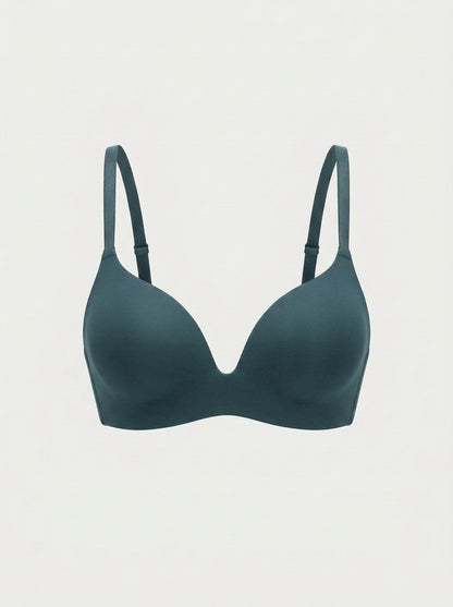 Wire-Free Push-Up Bra with Thin Adjustable Straps