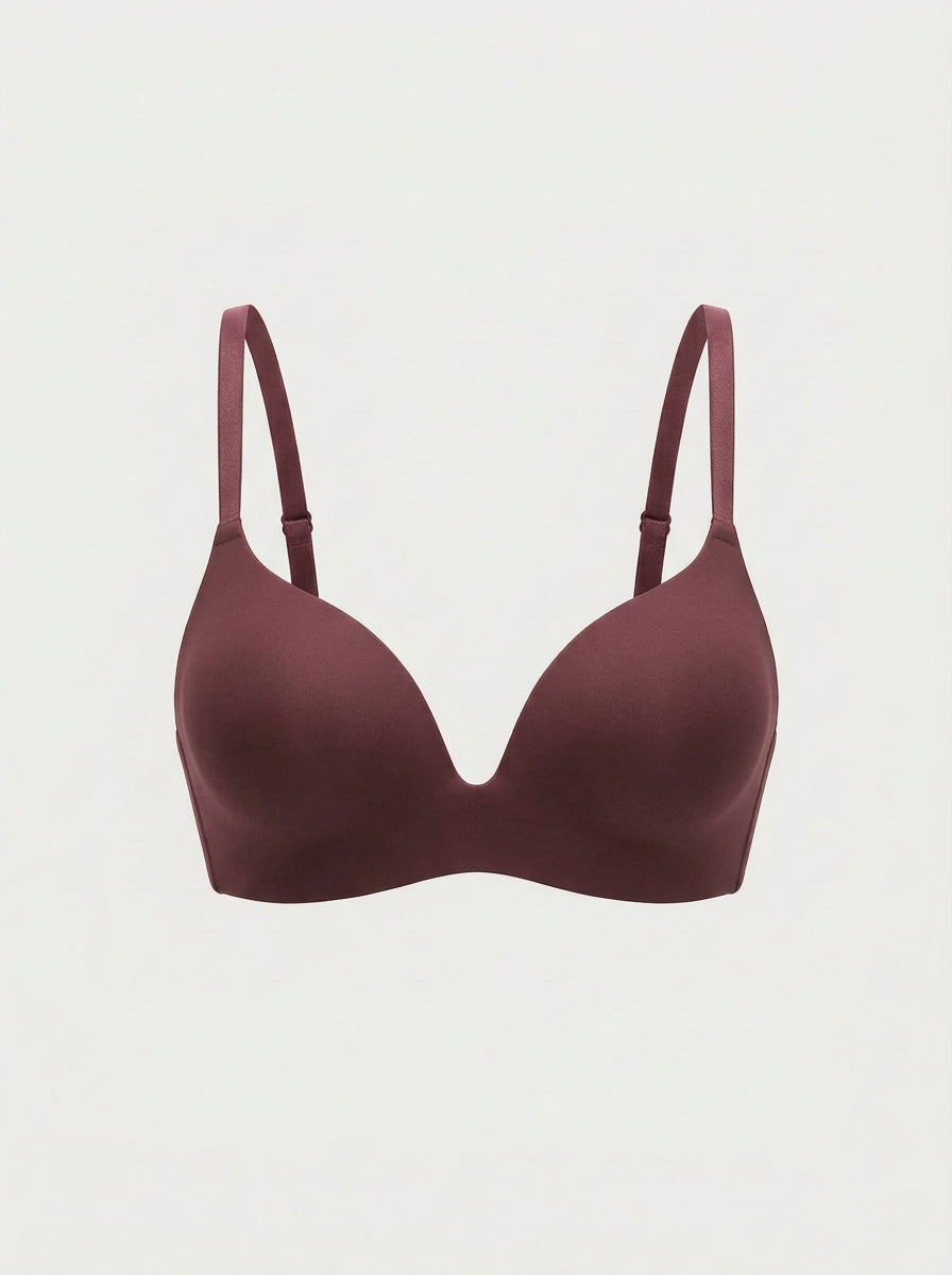 Wire-Free Push-Up Bra with Thin Adjustable Straps