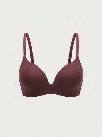 Wire-Free Push-Up Bra with Thin Adjustable Straps