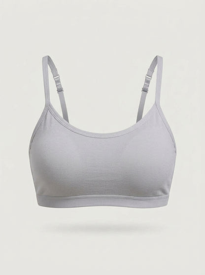 Cotton Scoop-Neck Bralette with Adjustable Straps