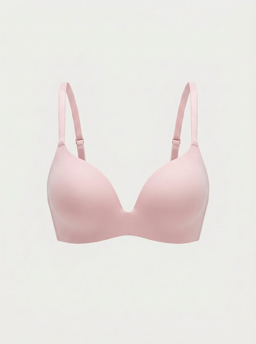 Wire-Free Push-Up Bra with Thin Adjustable Straps