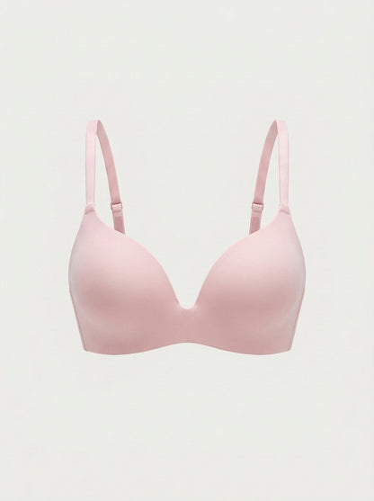 Wire-Free Push-Up Bra with Thin Adjustable Straps