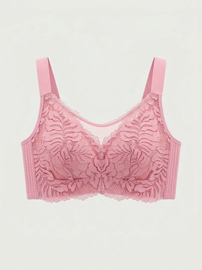 Floral Lace Wireless Full Coverage Bra