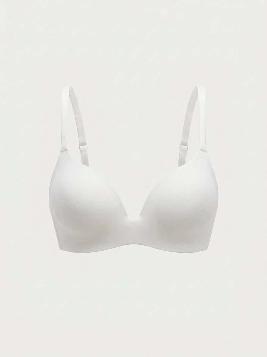 Wire-Free Push-Up Bra with Thin Adjustable Straps