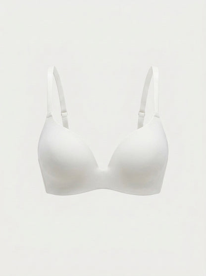 Wire-Free Push-Up Bra with Thin Adjustable Straps